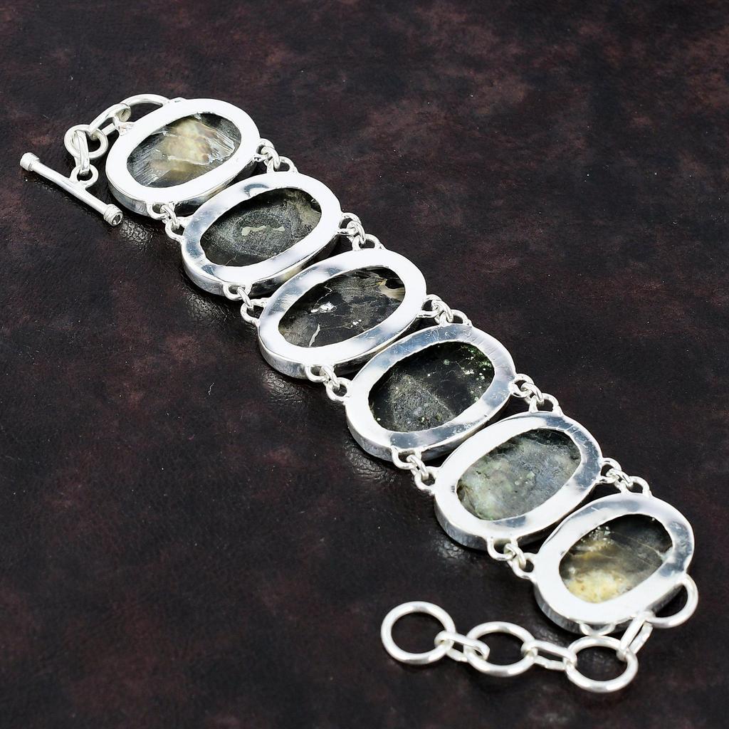 Черный браслет из перламутра, браслет из стерлингового серебра 925 пробы, ювелирные изделия из драгоценных камней, регулируемый браслет-цепочка ручной работы, подарок для нее, удивительные ювелирные изделия