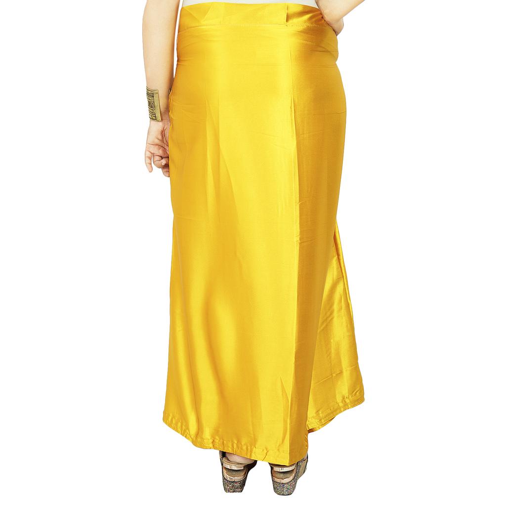 Индийская атласная шелковая юбка из Болливуда, твердая подкладка для сари