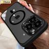 Роскошный акриловый прозрачный чехол-бампер для телефона iPhone 15 14 13 12 11 Pro Max 15 Plus, магнитный защитный чехол для линз с беспроводной зарядкой
