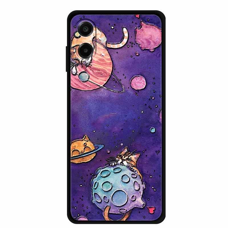 3D Силиконовый Чехол Для Samsung Galaxy A07 4G Чехол Рельефный Тиснение Цветы Черный Мягкая Задняя Крышка Чехлы Для Samsung Galaxy A17 Чехлы
