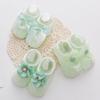 3 пары детских противоскользящих теплых носков с рисунком для новорожденных девочек и мальчиков, кружевные цветочные носки