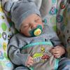 19 дюймов Levi Reborn Baby, реалистичная тканевая кукла, живое тело, Реалистичная Bebe, новорожденная готовая кукла с росписью по волосам, детская подарочная кукла для девочек