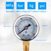 TS-40-14bar Water Oil Pressure Gauge 0-200 PSI Test Range Pressure Gauge Dual Scale Gas Pressure Gauge with 1/8'' NPT Bottom Mount