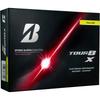Мячи для гольфа Bridgestone TOUR B X, упаковка 12 штук, желтые, модель 2026 года