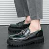 Men Loafers Black Platform Height Increase Thick Sole Shoes Formal Business Wedding Dress Prom Blazers Tuxedo Party Shoes Large Size