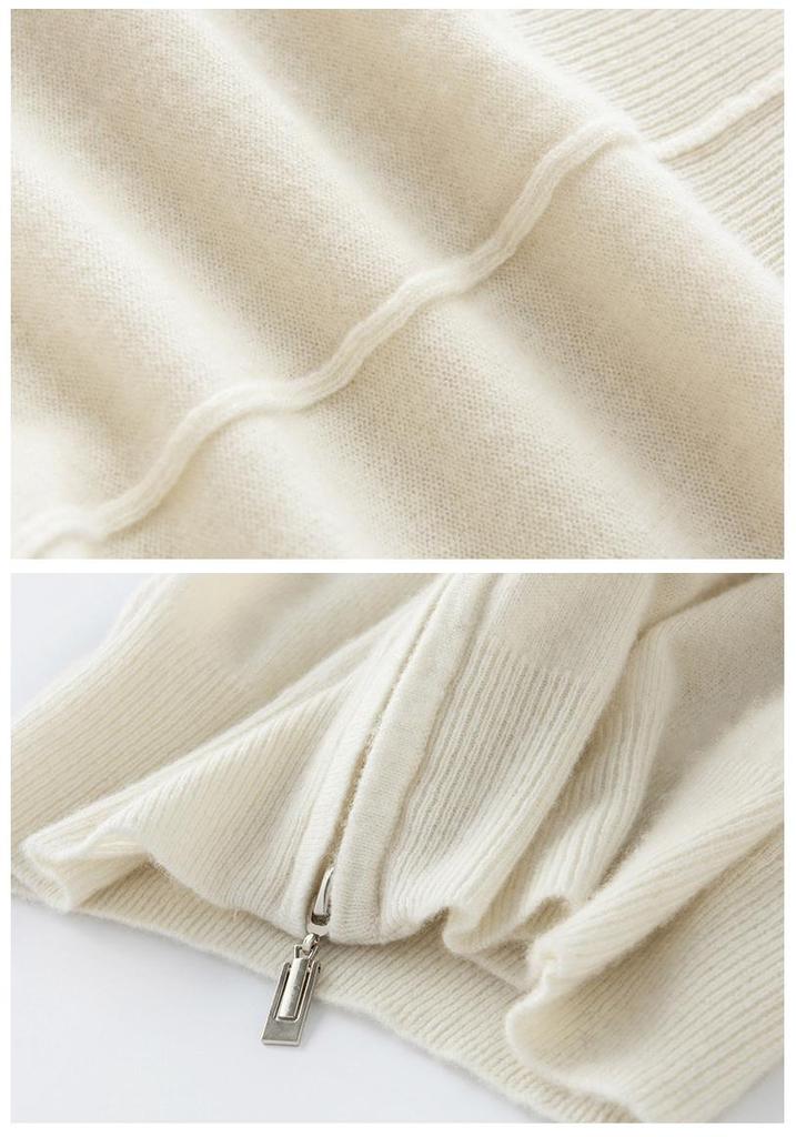Women's 12-Gauge Pure Cashmere Hooded Cardigan Coat