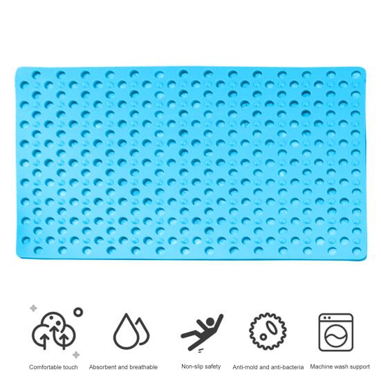 Bath Tub Shower Mat with Suction Cups Non-Slip Large Drainage Holes Design Wear Resistant