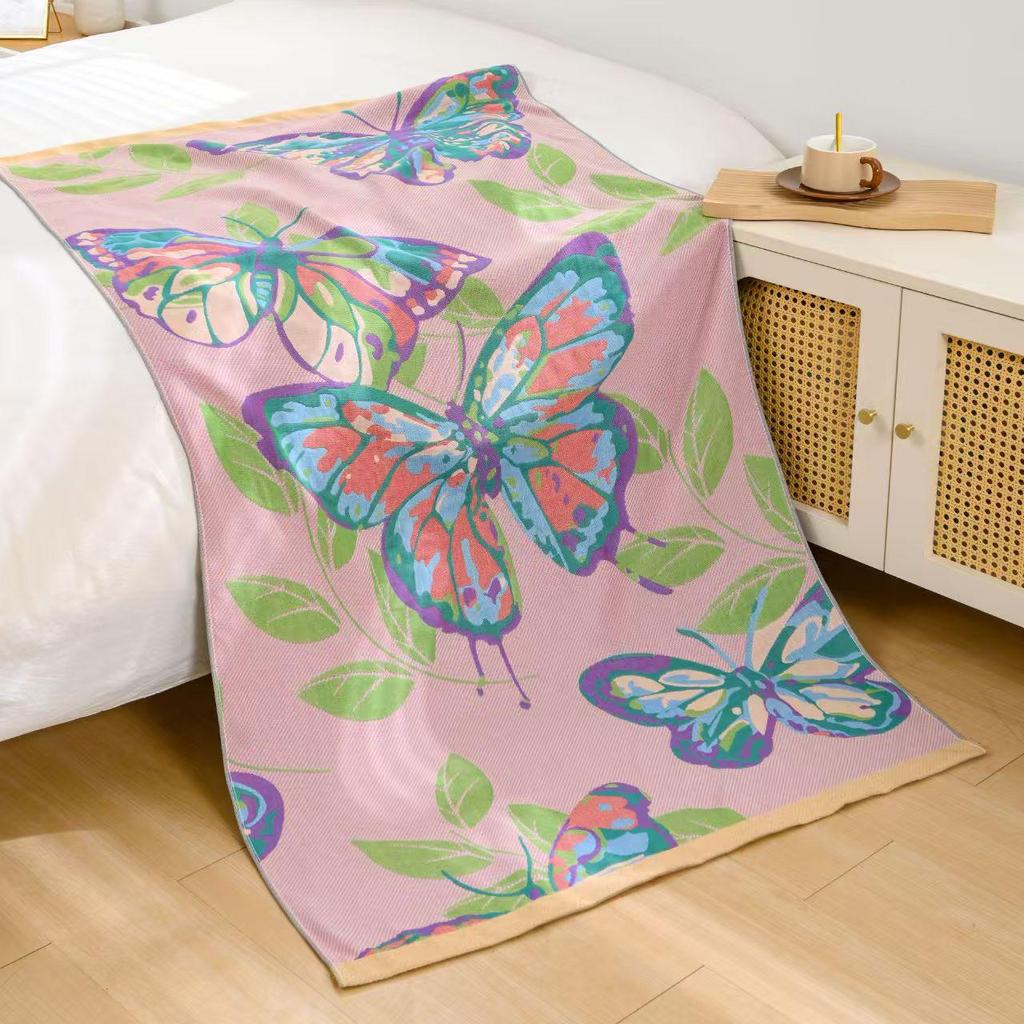 Extra Large Cotton Gauze Cartoon Bath Towel - Soft, Quick-Drying for Adults & Kids