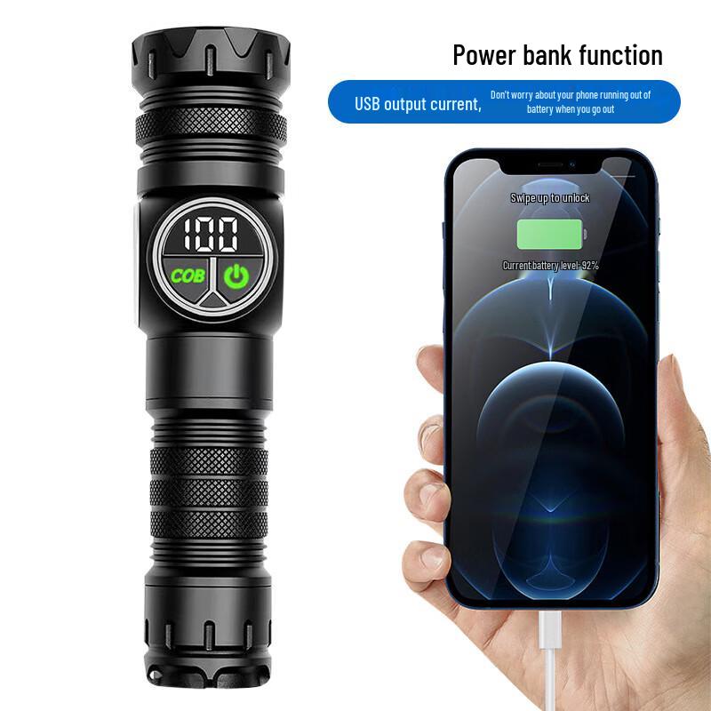 Black Scorpion Rechargeable Zoom Flashlight