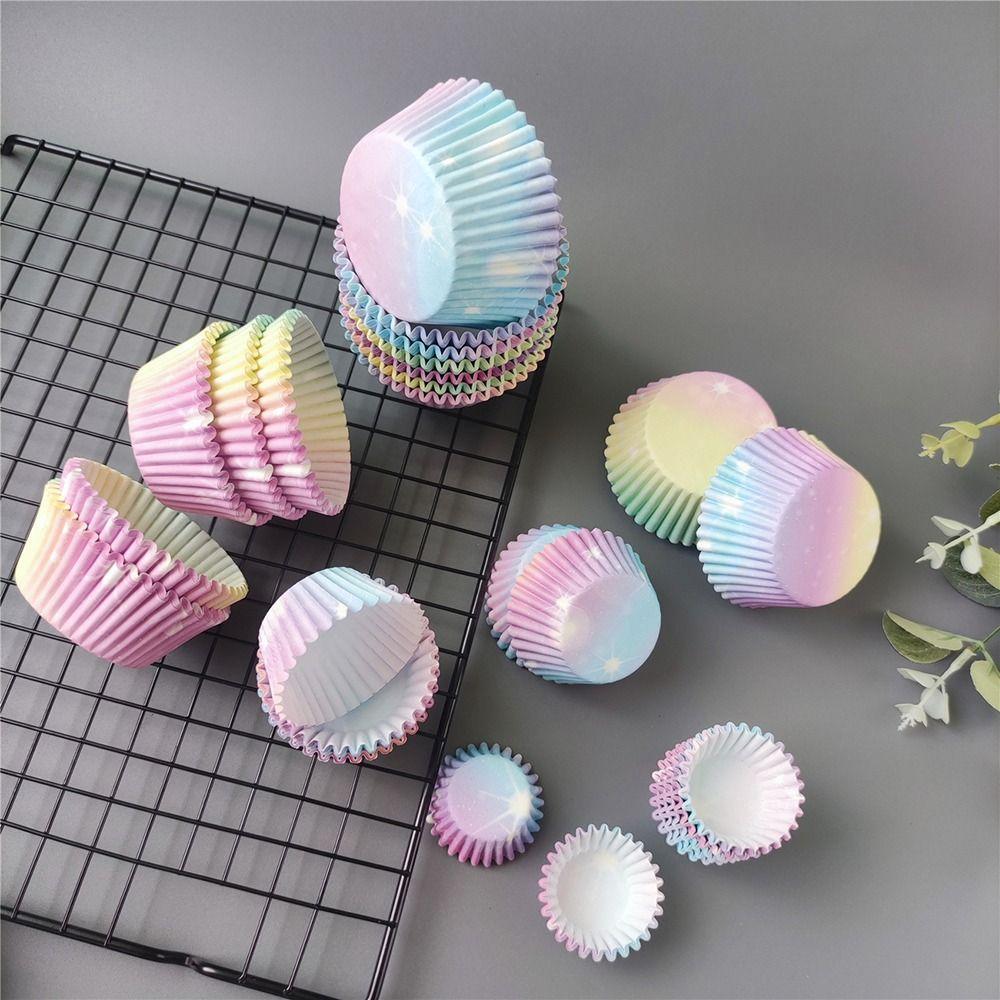 1000 шт. Жиронепроницаемая бумага Формочки для выпечки маффинов Одноразовые вкладыши для маффинов Модные обертки для кексов