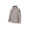 Plain Zip-Up Hooded Down Jacket Men Outerwear Charcoal-Gray 152347910-3