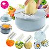 Mandoline Slicer Vegetable Slicer Potato Peeler Carrot Onion Grater with Strainer Vegetable Cutter 8 In 1 Kitchen Accessories
