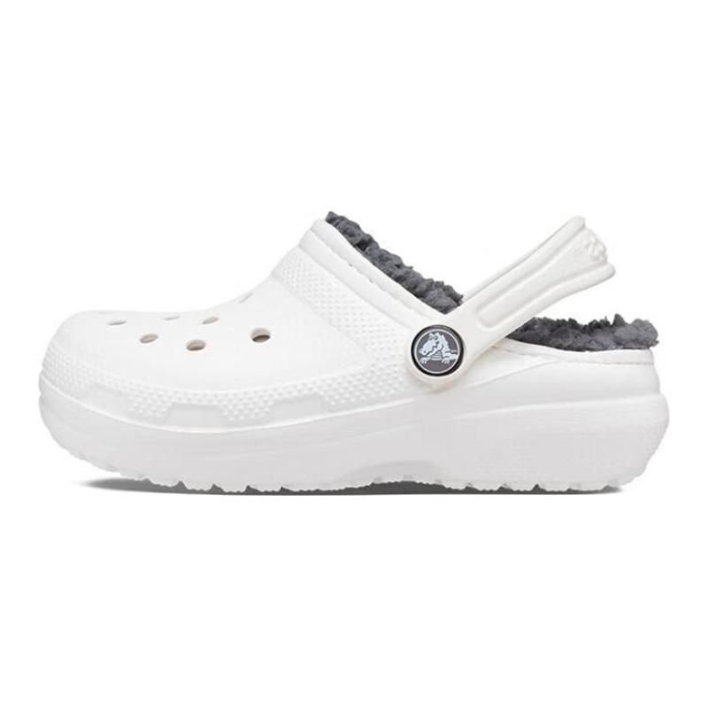 Crocs Повседневные и удобные теплые детские туфли с дырочками, белые, серые, детская модель