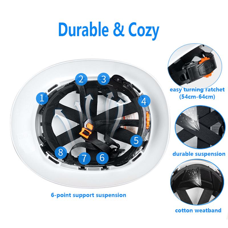 Строительная каска с козырьком. Защитный шлем с очками. Защитная рабочая спасательная кепка. Шлем для верховой езды. Шлемы для спасательного скалолазания.