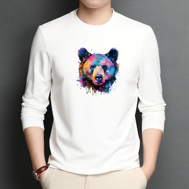 Iron-On Clothes Patches Wolf Pattern Diy Accessory Sticker Fashion Stripes Heat Press Appliqued Jeans Clothing Decals Patch