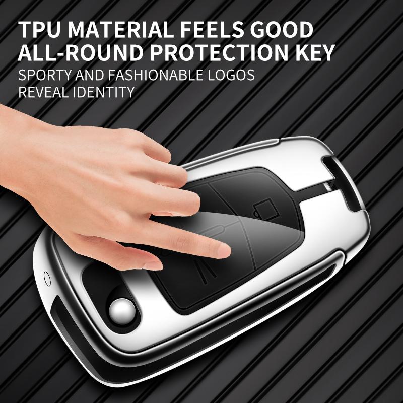 For Opel OPCline ASTRA CORSA INSIGNIA MOKKA VECTRA GTC Tigra Car Key Chain Metal Key Shell Car TPU Zinc Alloy Key Case Bag