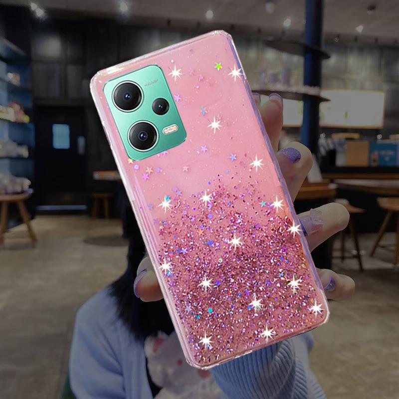 Чехол для телефона Xiaomi Redmi Note 12 Pro 5G 4G с кристаллами и блестками, звездами, мягкий чехол из ТПУ для Xiaomi Poco X5 Pro 5G, противоударные чехлы-бамперы для телефона