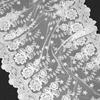 2Yards(1.8M)/lot 33.5cm Wide Good Quality Double Sided Embroidered Mesh Flower Lace Trimming Cotton Floral Mesh Embroidery Lace Applique