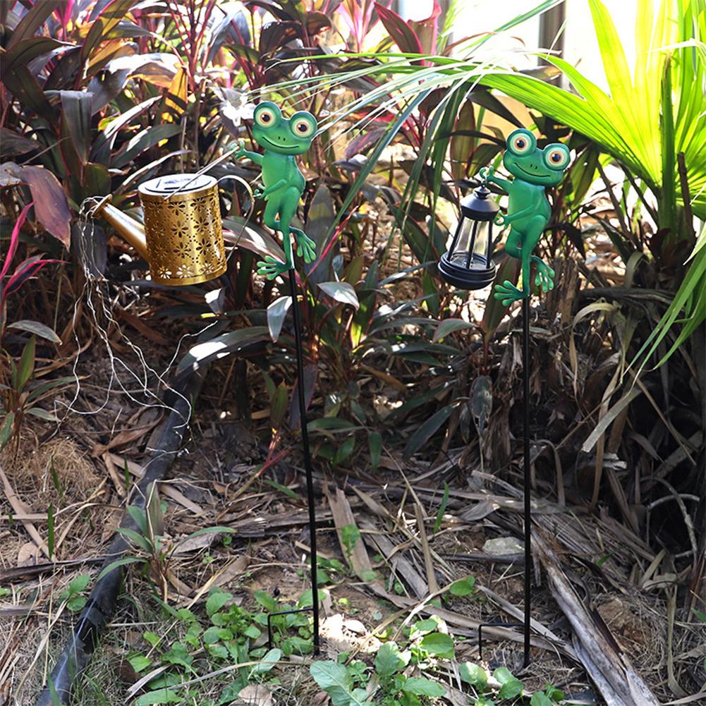 Solar Powered Metal Fairy Lights with Watering Can Solar Garden Lights for Walkway Yard Pathway Patio Table