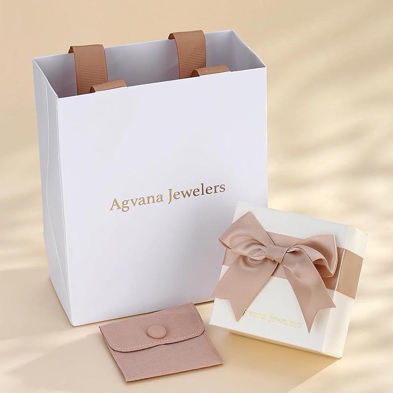 Used [AGVANA] Women's Necklace AAAAA Grade Zirconia April Birthstone Tree of Life Motif Platinum Plated Silver 925 Amulet Amulet Jewelry Accessories