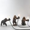 King Kong Gorilla Animal Table Lamp Indoor Resin Decoration Small Night Lights Creative Baby's Bedroom Gift Table Decor Lights