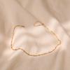 Минималистичный стиль Ins Позолоченная медь 18 карат Простая цепочка на ключицу Ожерелье для женщин