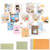 DIY Greeting Card Kits Includes 16 Cards 16 Envelopes with Decoration Accessories Handmade DIY Greeting Card Making Tool for Kid