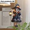Halloween Little Witch Festival Pendant Cross Border Acrylic Flat Car Decoration Pendant Home Hanging Accessory