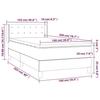 3130014 vidaXL Bed with Box Spring and Mattress Cream 100x200 Cm Fabric