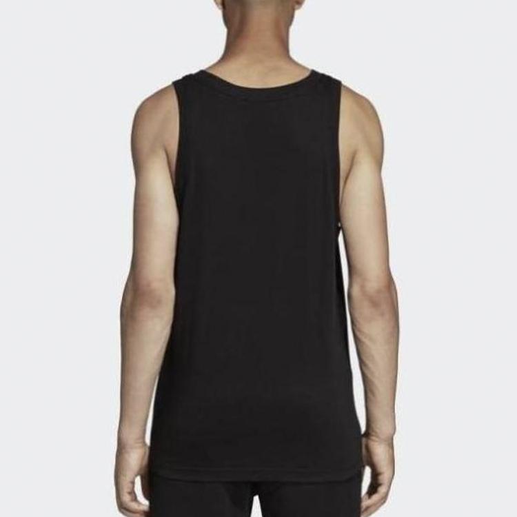 Adidas Originals Trefoil Logo Print Crewneck Tank Top International Edition Men Tops Black DV1509