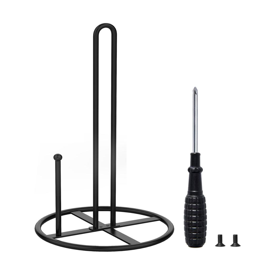 Functional Countertop Paper Towel Rack Tissue Dispenser Modern Metal Countertop Paper Towel Stand for Kitchen Bathroom