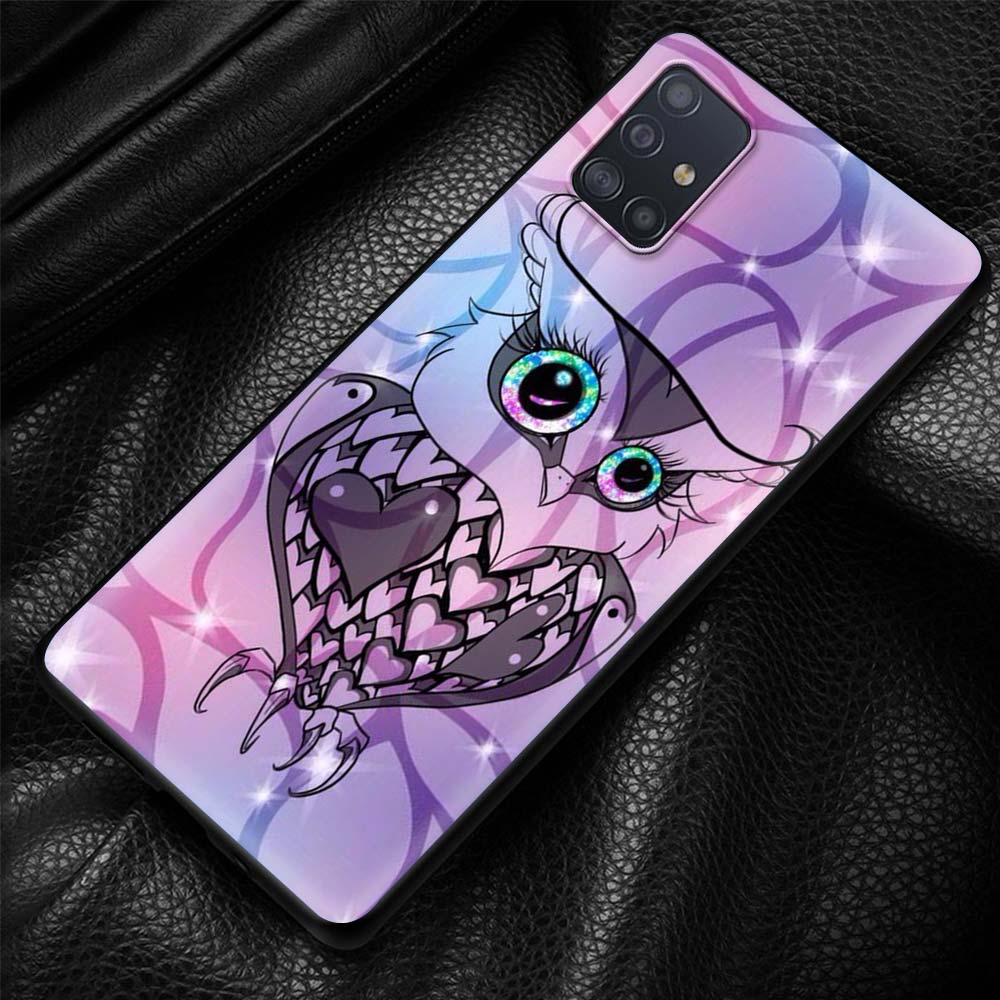 Soft Phone Case for Samsung Galaxy A21S A51 A71 A12 A50 A70 A31 A41 A02S A72 Shockproof Coque Shell Fashion Cartoon Owl