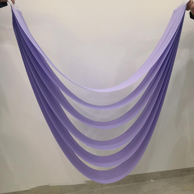Wedding Ceiling Cloth Curtain 6 Layer Wave Curtain Drapery Fabric Draping Birthday Party Ceremony Reception Wall Hanging Decor