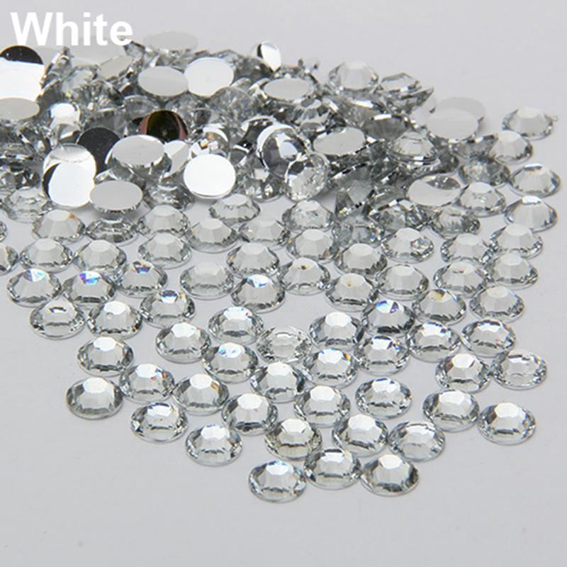 Puntos Rhinestone 2000 шт., полимерный чехол для телефона с плоской задней панелью «сделай сам», наклейки для ногтей, 2/3/4/5 мм