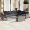 VidaXL Garden Lounge Set with Cushions 12 Pcs, Patio Sofas, Outdoor Furniture Set, Modern, Grey 3218421