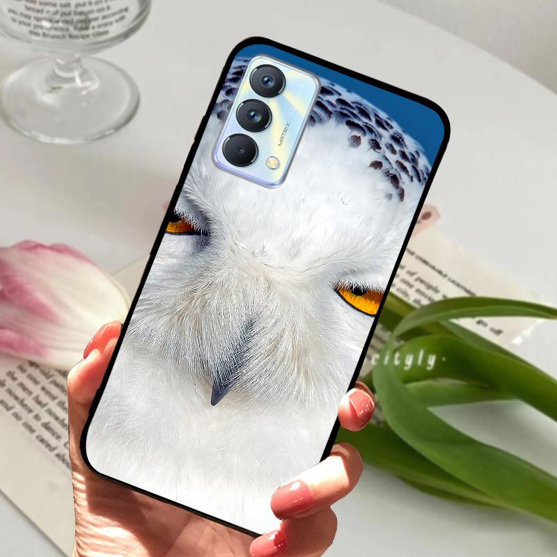Для чехла Realme GT Master Case Edition Животные Мультфильмы Мягкий Силикон Funda для Телефона Realme GT Master Explorer Чехол Черный Coque