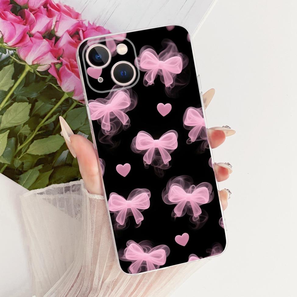 Transparent For iPhone 13 Case Cover Cute Cat Fashion Butterfly Funny Painted Casing A2633 A2482 A2631 A2634 A2635