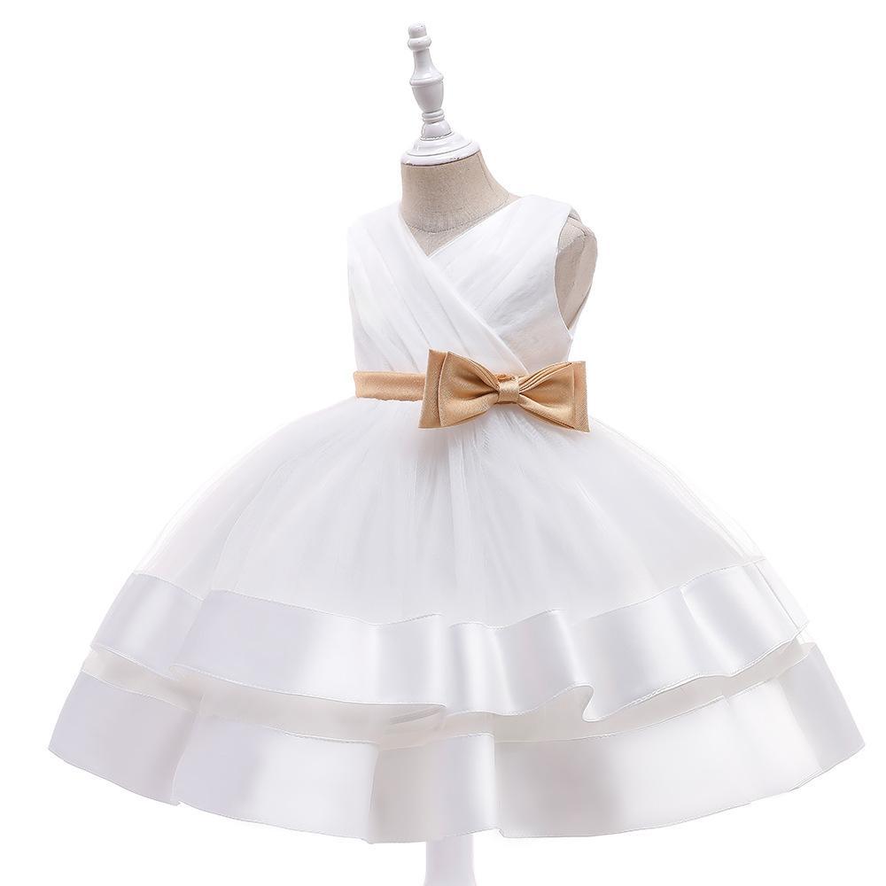 Новые элегантные повседневные нарядные платья принцессы с цветочным узором для девочек, детская одежда, платье для маленьких девочек на Рождество, день рождения, свадьбу