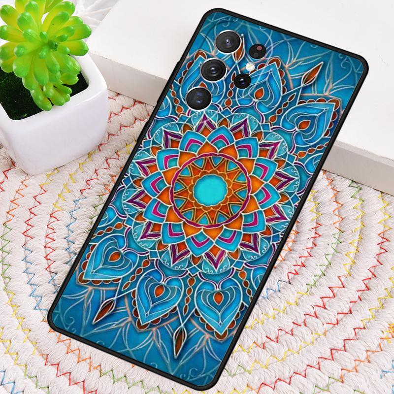 Силиконовый чехол для телефона Samsung Galaxy note 10 pro S26 S25 S24 S23 S22 S21 Plus S25Ultra с индийским узором мандала
