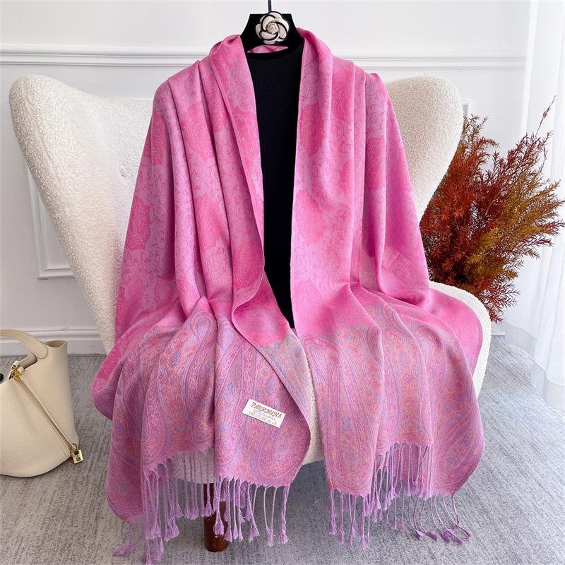 Luxury Brand Autumn Cashmere Pashmina Shawl Lady Wrap Warm Winter Scarves Design Print Female Foulard Hijab Stoles Scarf