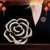 Elegant Camellia Brooch: Vintage-Inspired Lovely Scarf Pin & Corsage for Women