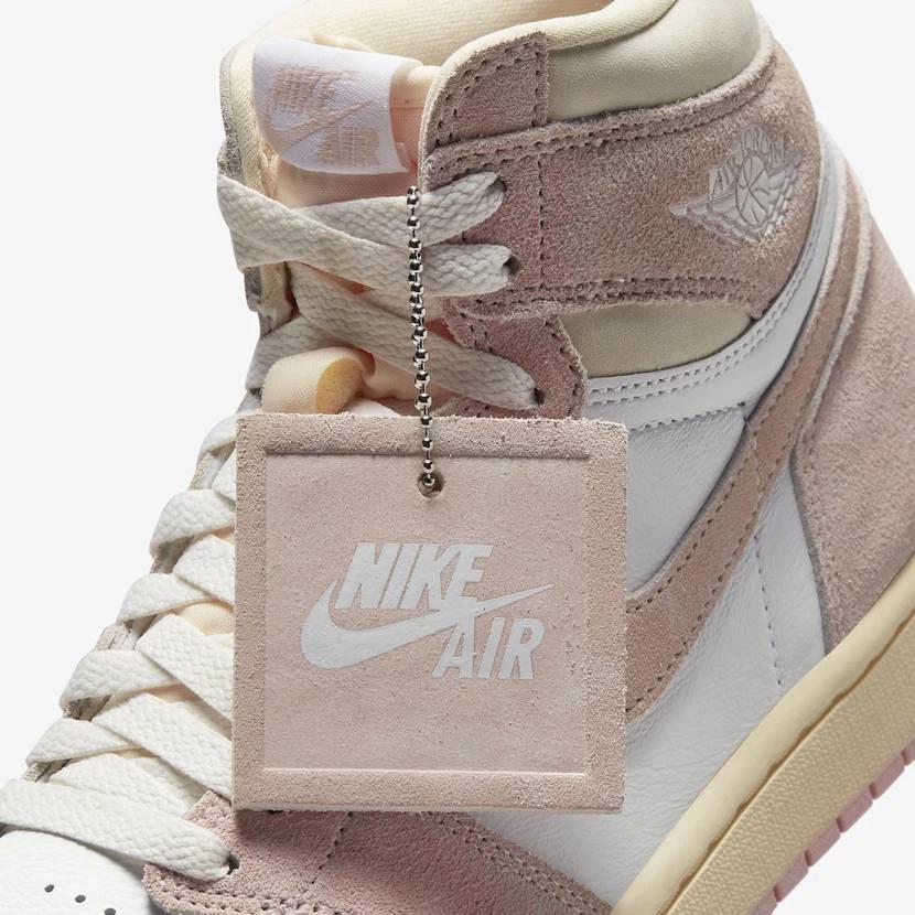 FD2596-600 Nike WMNS Air Jordan 1 Retro High OG Washed Pink Бежевый Белый Слоновая кость