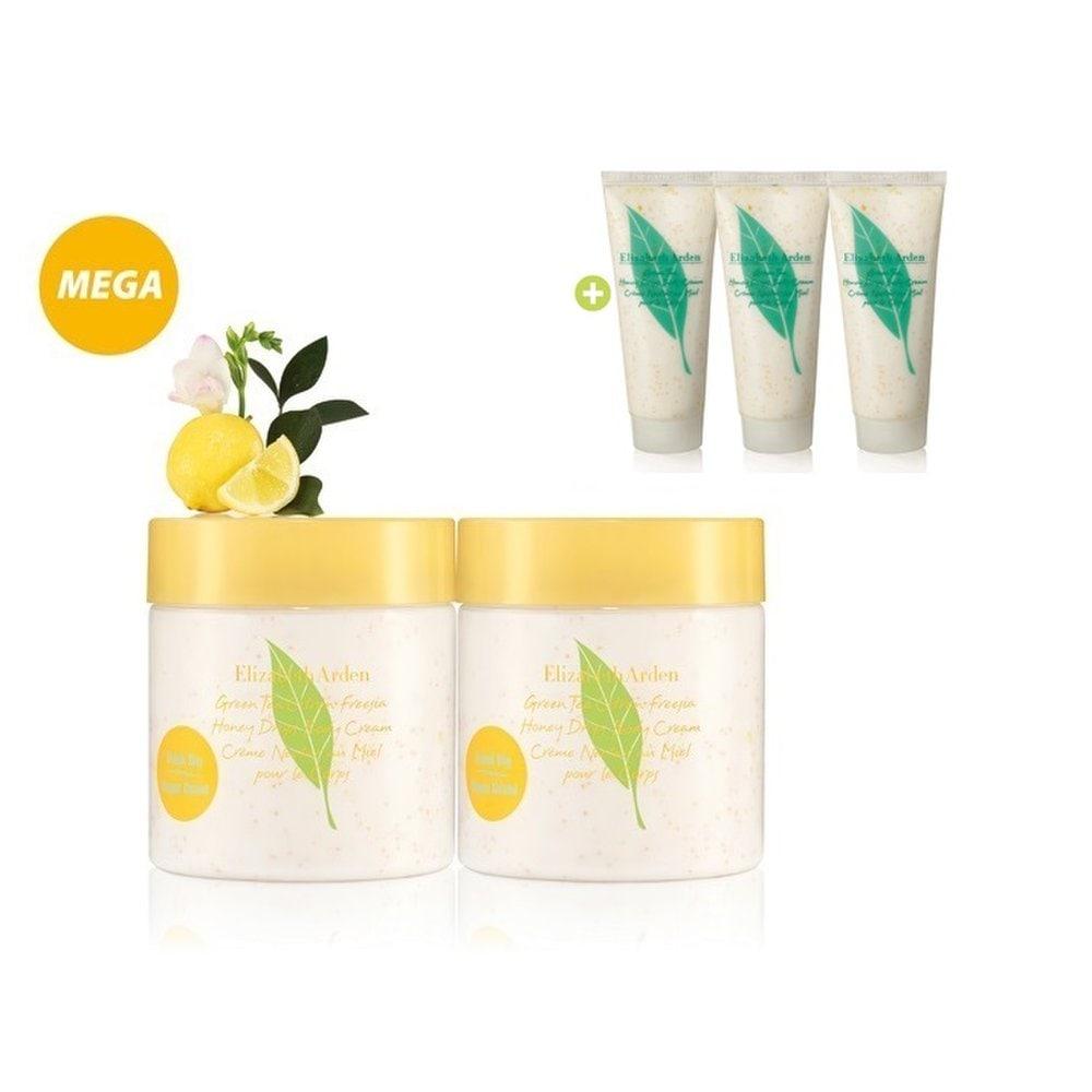 Elizabeth Arden Green Tea Honey Drops Body Cream Mega (500ml) Double Special Set (Total 1400ml & 2 Deluxe Products)