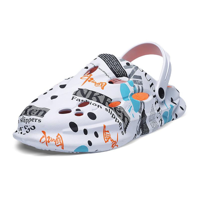 Мужские дырявые туфли на толстой подошве, верхняя одежда, наступая на дерьмо, тапочки с мешком на голове, увеличивающие высоту, пляжные сандалии для отдыха на природе