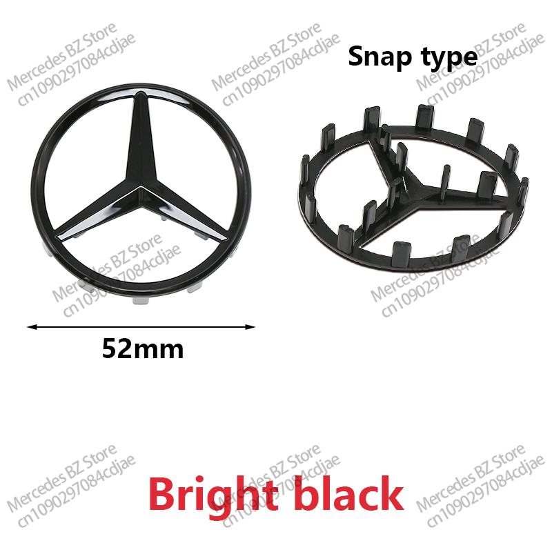 MITV3 ABS 52mm 57mm Car Steering Wheel Logo Badge For Mercedes Benz C E S Series CLA CLS W212 W205 W204 Emblem Styling Accessories