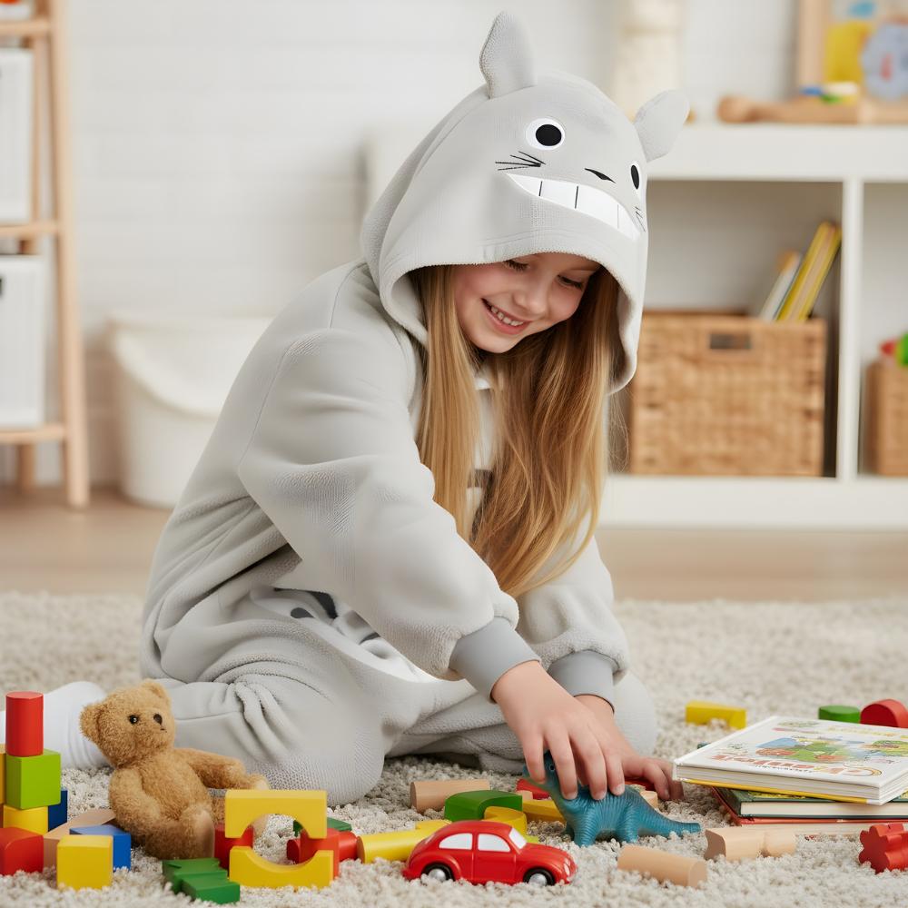 Piżama Onesie Kigurumi Kostium Przebranie Totoro Dzieci 125-135Cm
