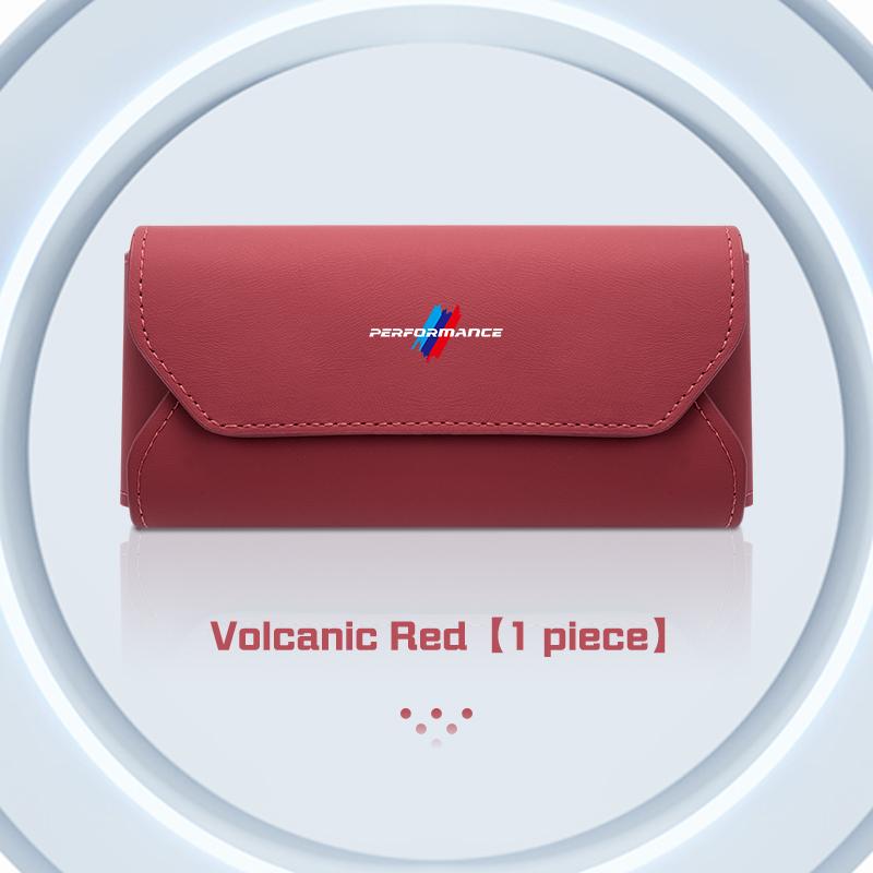 Leather Car Sunglasses Holder Glasses Case For BMW M M6 M2 M3 F32 E53 E60 E90 E91 E92 E93 F01 F30 G80 Visor Eyeglass Storage Box FVLBG1