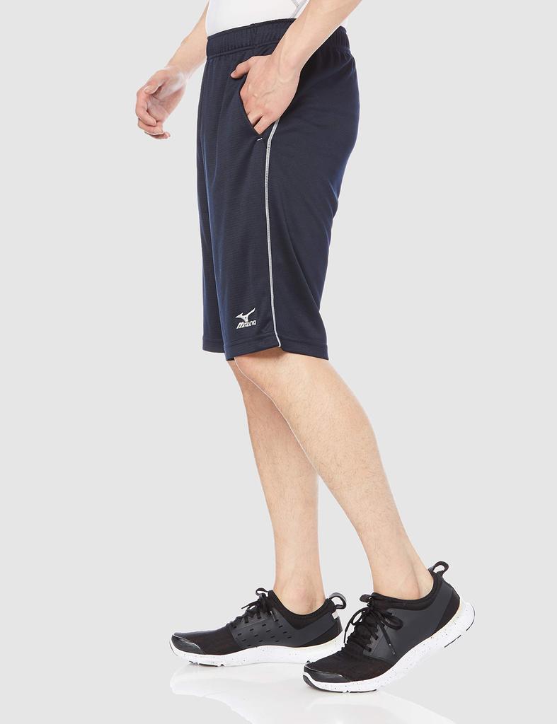 Mizuno Легкая тренировка с потом и размер M Мужские шорты, Влагоотводящие Быстросохнущие, Темно-синий, (K2JD1191)