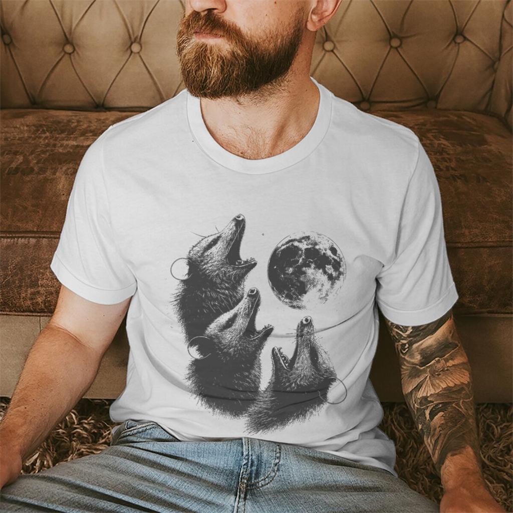 Vintage Pigeon And Moon Print Tshirt Unisex Unisex Pigeon Lover Gift Tshirts Casual Short Sleeve Meme Animal Fun T Shirt