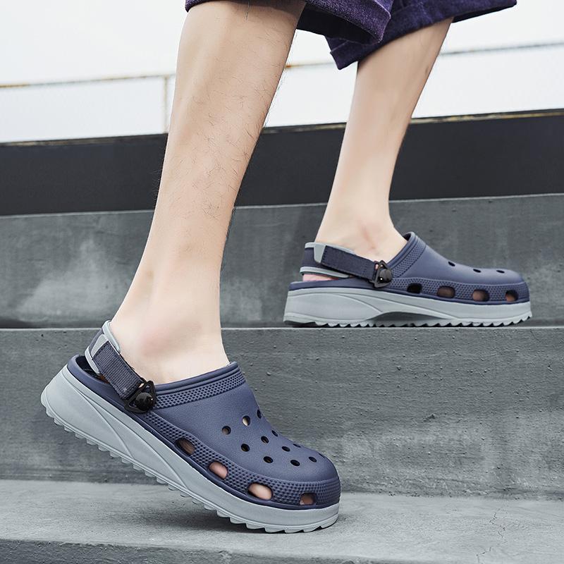 Классические мужские сабо, модные повседневные сандалии на платформе, мужские удобные легкие тапочки из ЭВА, нескользящая пляжная обувь для мужчин